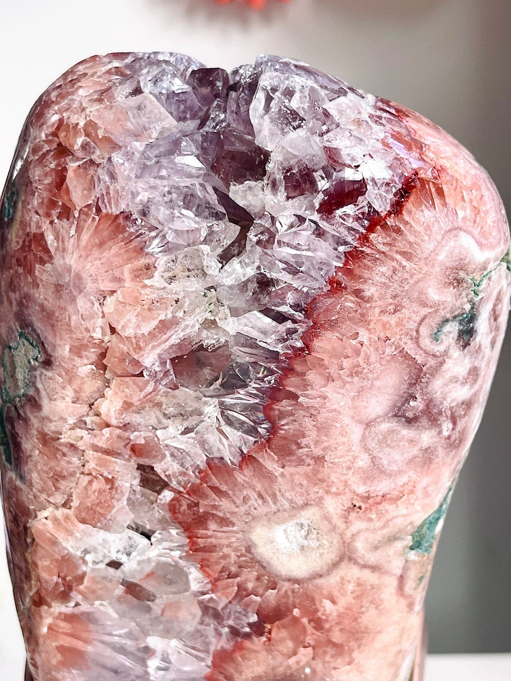 Natural Pink Amethyst Geode Freeform – "The May Bloom" | 4.1kg | Brazil - Million Years Crystal