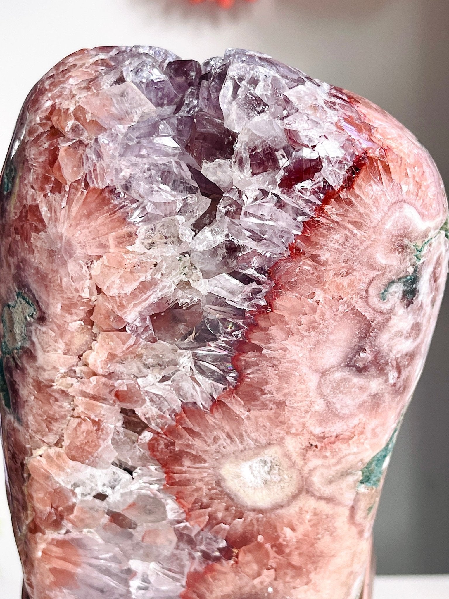 Natural Pink Amethyst Geode Freeform – "The May Bloom" | 4.1kg | Brazil - Million Years Crystal
