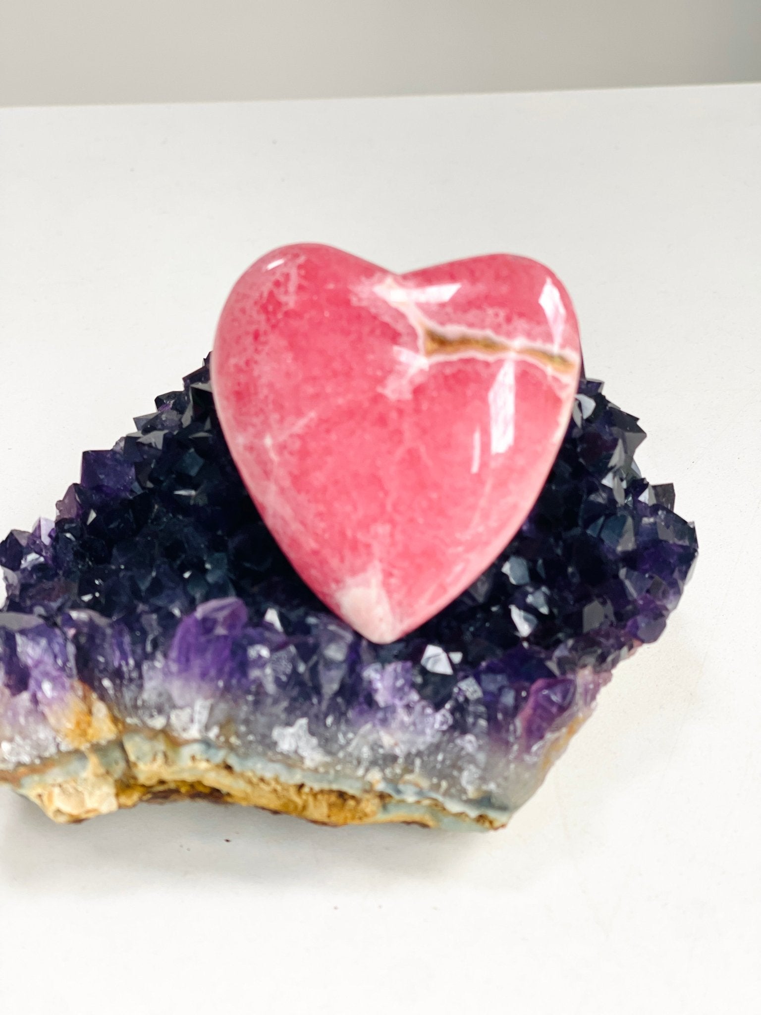 Natural Rhodochrosite heart, 50m Argentina Banded Rhodochrosite heart , Top Grade Rhodochrosite from Argentina, Pink Rhodochrosite - Million Years Crystal