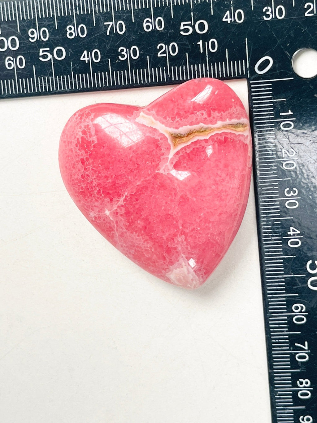 Natural Rhodochrosite heart, 50m Argentina Banded Rhodochrosite heart , Top Grade Rhodochrosite from Argentina, Pink Rhodochrosite - Million Years Crystal
