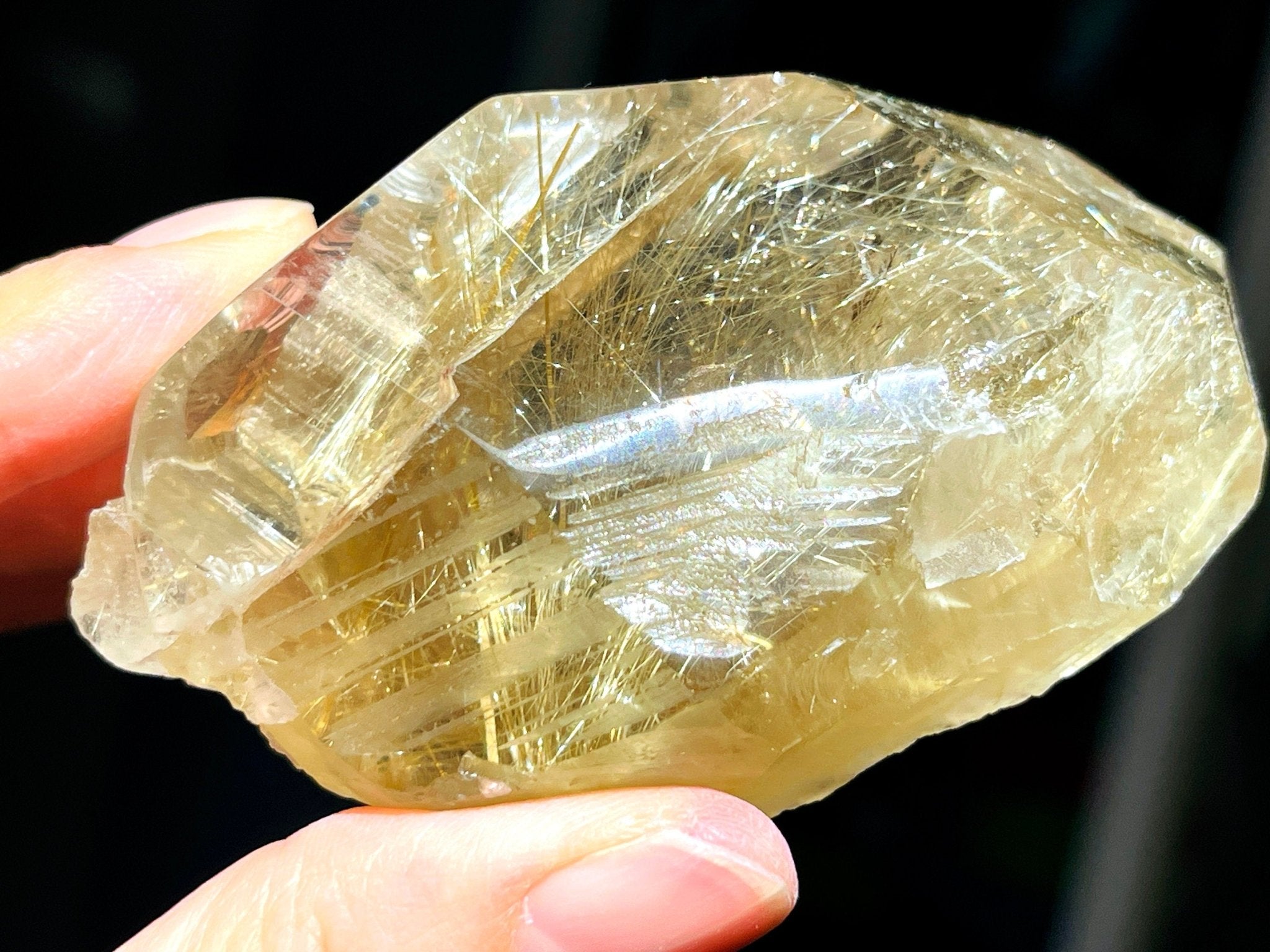 Natural Rutile Quartz , Golden Rutile Quartz with high clarity, Semi Polished Natural High Grade Rutile Quartz, Crystal Gift, Rare Crystals - Million Years Crystal