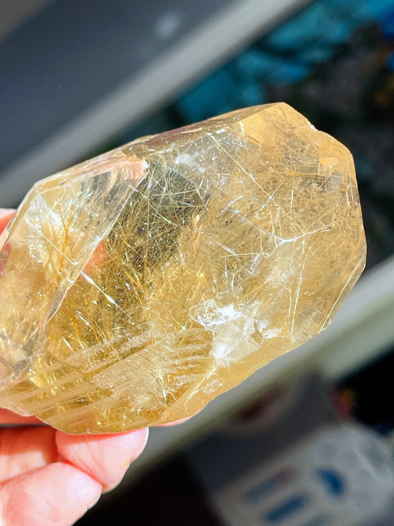 Natural Rutile Quartz , Golden Rutile Quartz with high clarity, Semi Polished Natural High Grade Rutile Quartz, Crystal Gift, Rare Crystals - Million Years Crystal