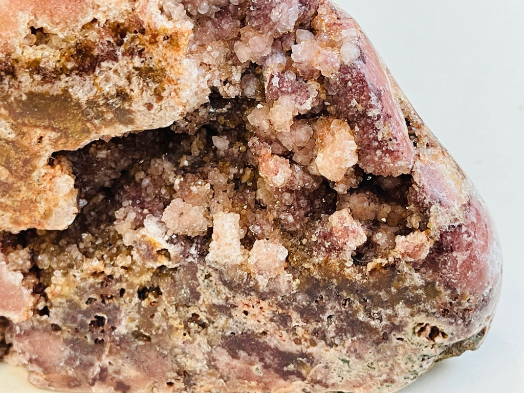 Pink Amethyst, 1.55kg Pink Amethyst Freefrom with Quartz Druzy, Pink Amethyst Stand, Pink Amethyst Crystal,Crystal Gift,Home decor - Million Years Crystal