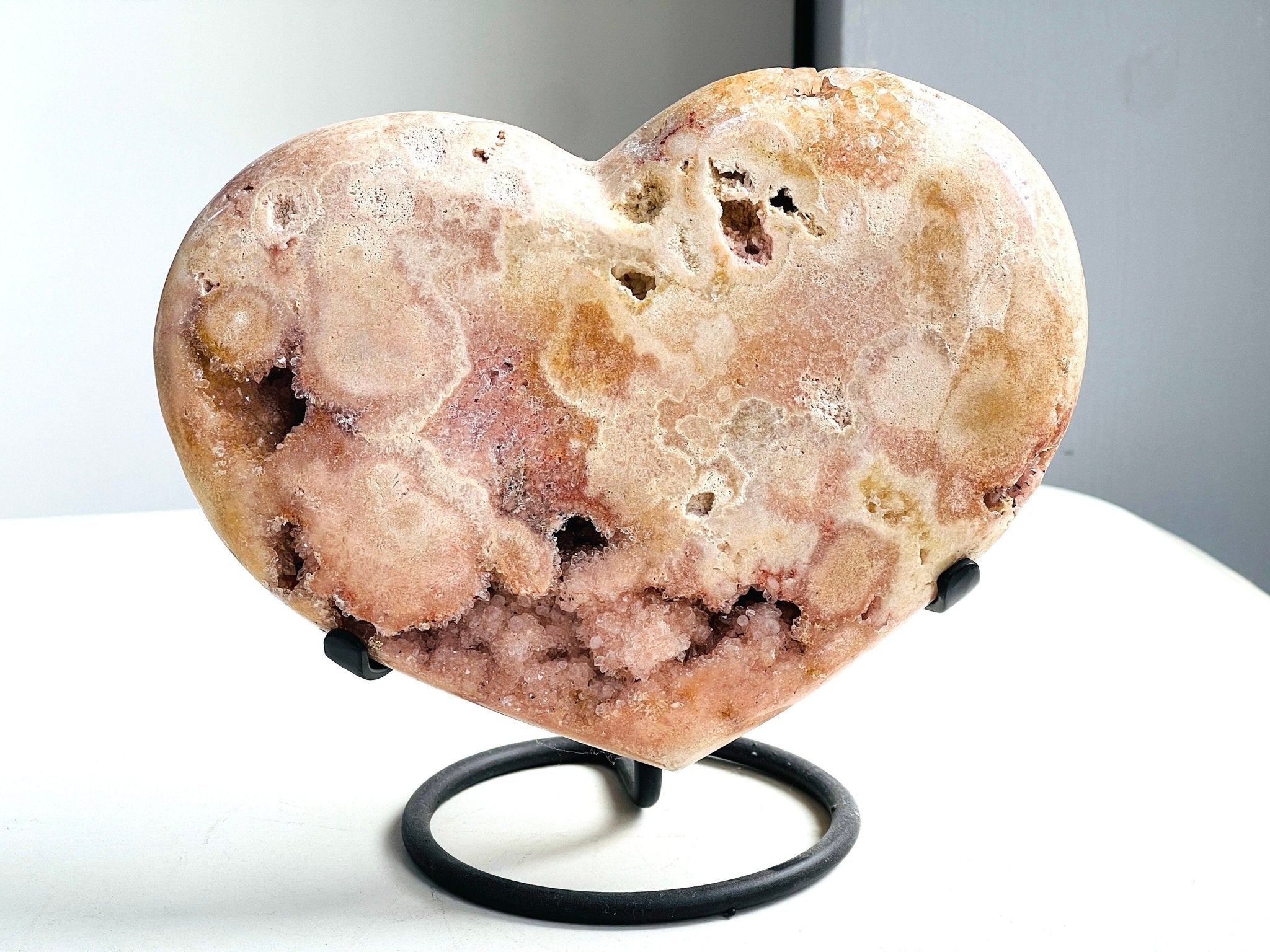 Pink Amethyst , 2kg Pink Amethyst Druzy Heart, Pink Amethyst Heart, Crystal Gift, Healing Crystal, Crystal for home decor - Million Years Crystal