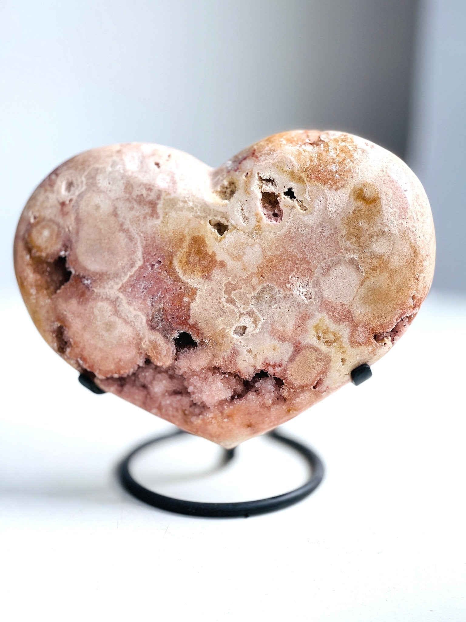 Pink Amethyst , 2kg Pink Amethyst Druzy Heart, Pink Amethyst Heart, Crystal Gift, Healing Crystal, Crystal for home decor - Million Years Crystal