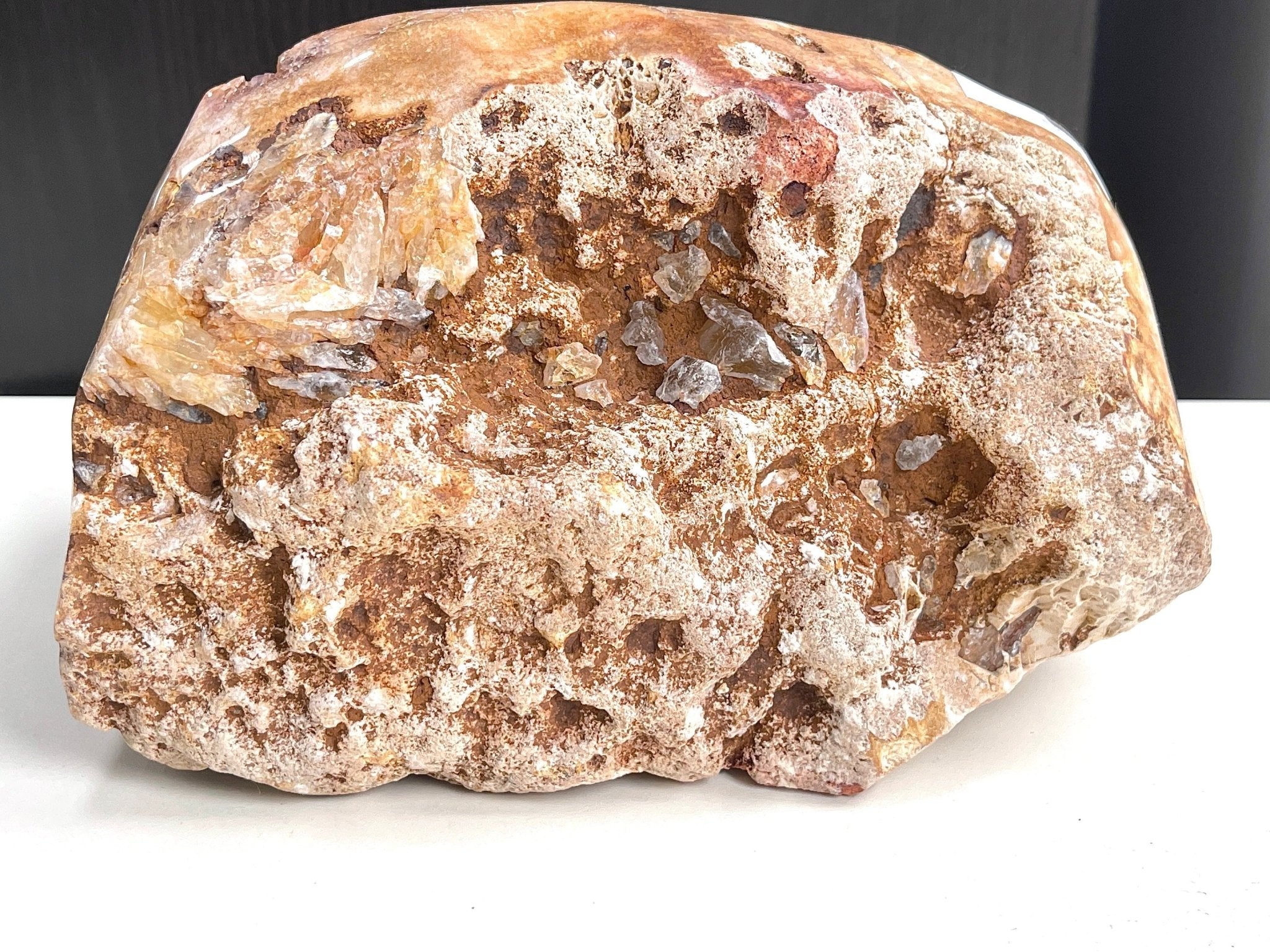 Pink Amethyst, 4.6kg Large Golden Pink Amethyst Freefrom, semi polished Pink Amethyst Freeform, Natural Druzy Pink Amethyst Display - Million Years Crystal