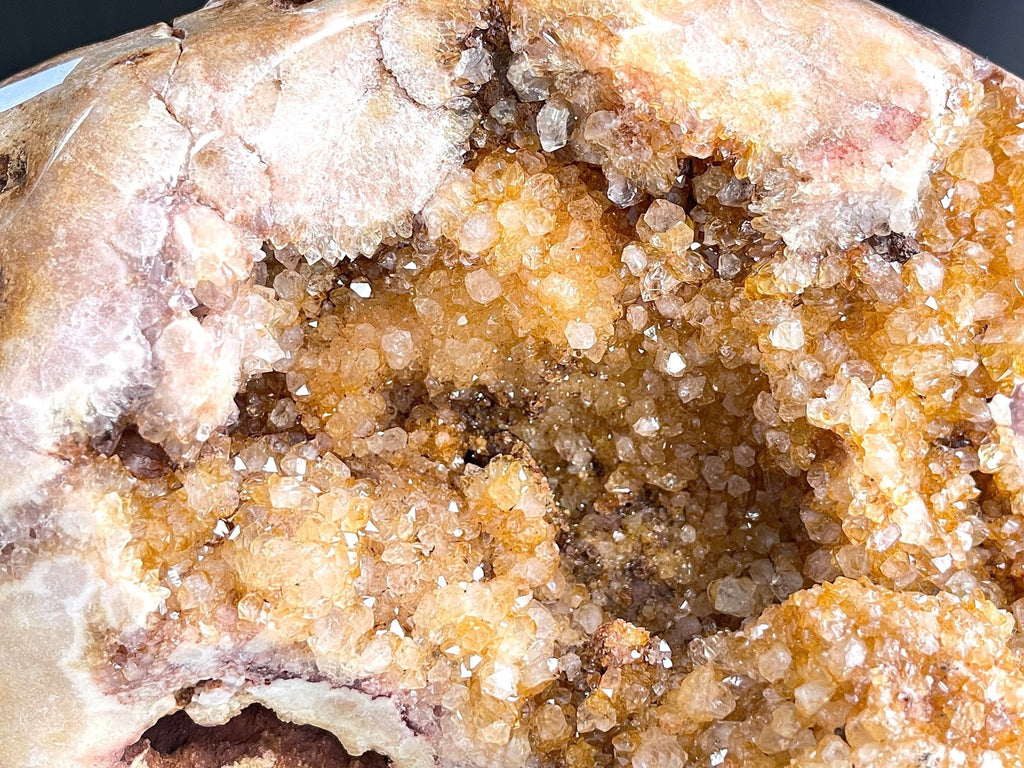 Pink Amethyst, 4.6kg Large Golden Pink Amethyst Freefrom, semi polished Pink Amethyst Freeform, Natural Druzy Pink Amethyst Display - Million Years Crystal