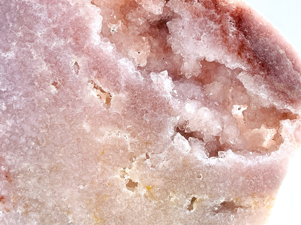 Pink Amethyst Angel Wings on Stand | Druzy Slab | Crystal Gift & Home Décor - Million Years Crystal