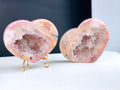 Pink Amethyst Crystal Heart, 3.5kg Super Extra Quality Paired Pink Amethyst Geode Heart Set, Crystal Gift, Wedding gift, Home Decor - Million Years Crystal