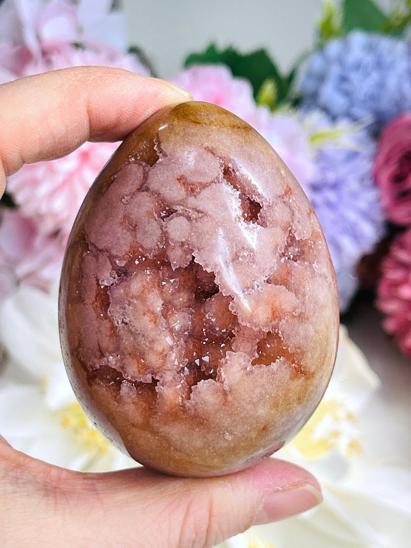 Pink Amethyst Druzy Egg - Million Years Crystal