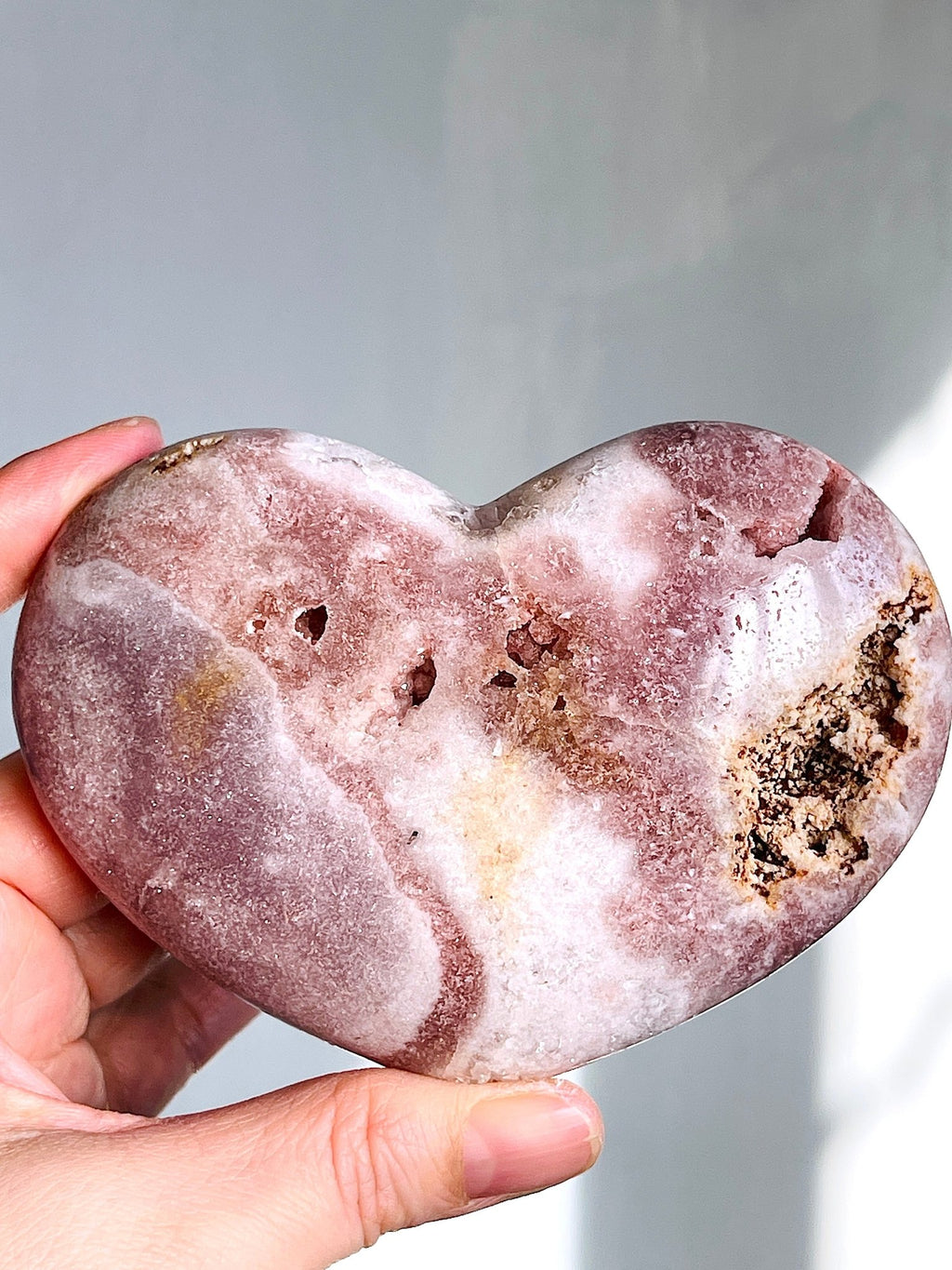 Pink Amethyst Druzy Heart - Million Years Crystal