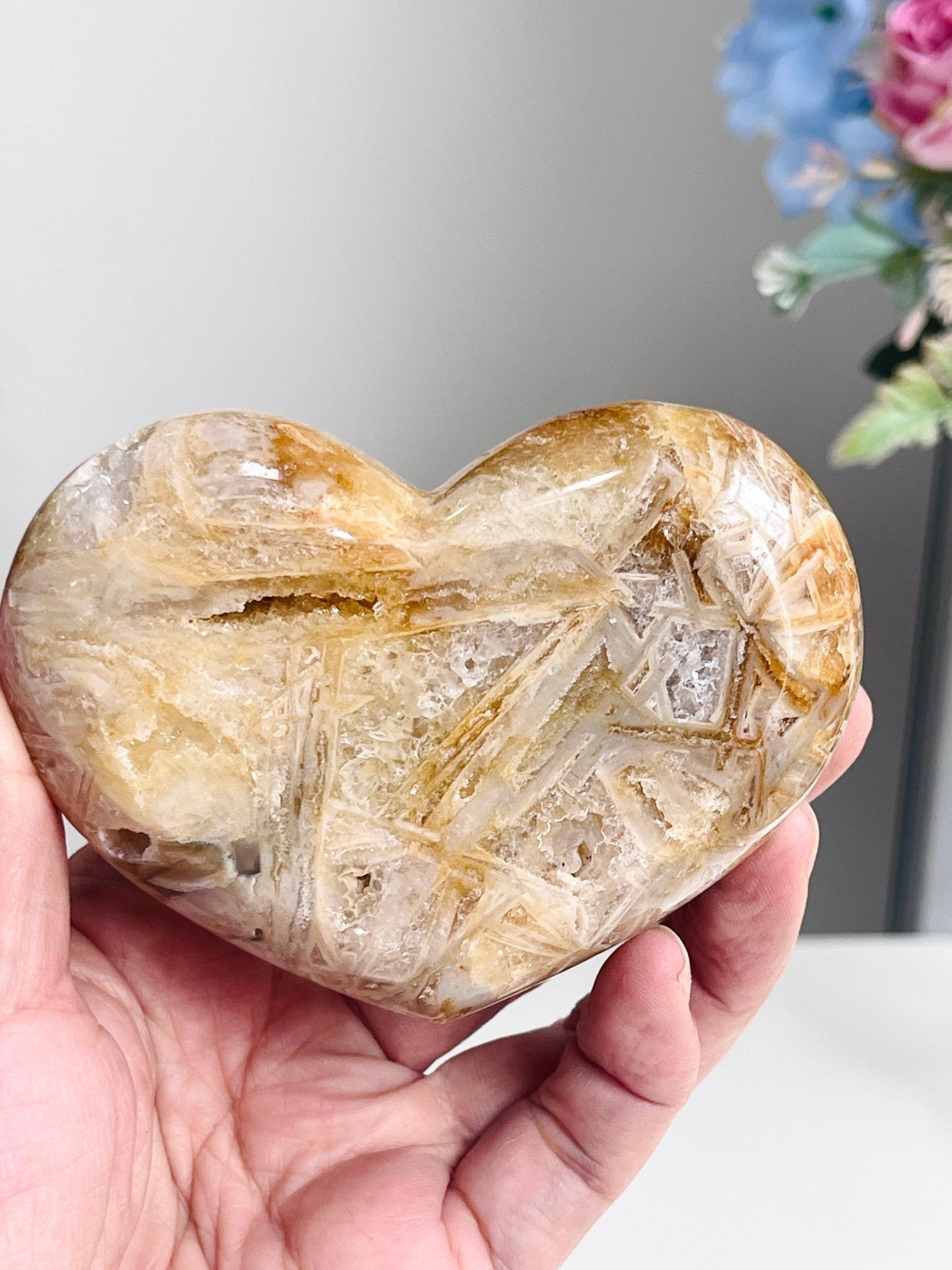 Pink Amethyst Druzy Heart – 289g Natural Healing Crystal, Pink Amethyst Heart for Gift, Meditation, Home Decor B206 - Million Years Crystal