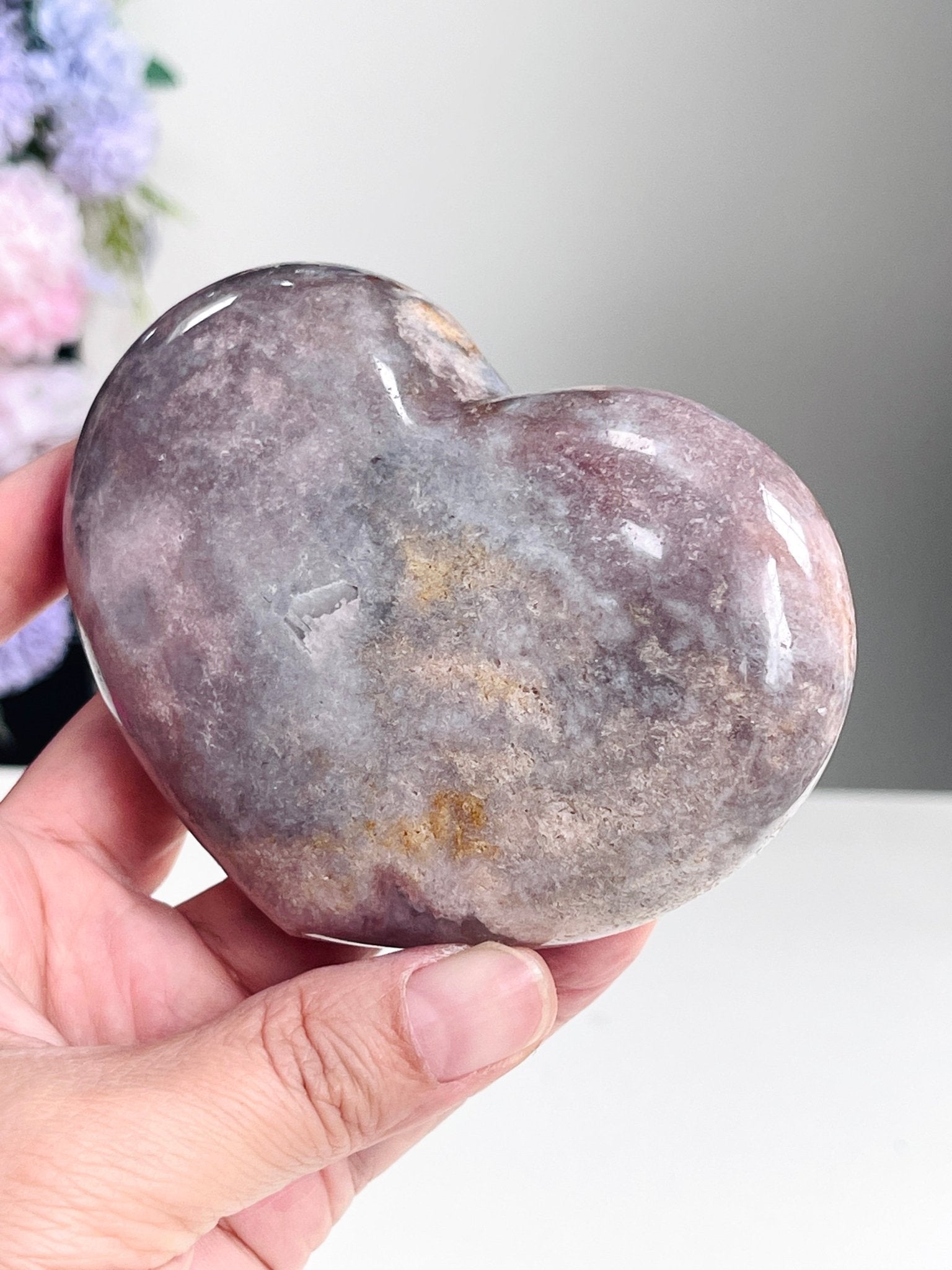 Pink Amethyst Druzy Heart – 316g Natural Healing Crystal, Pink Amethyst Heart for Gift, Meditation, Home Decor B205 - Million Years Crystal