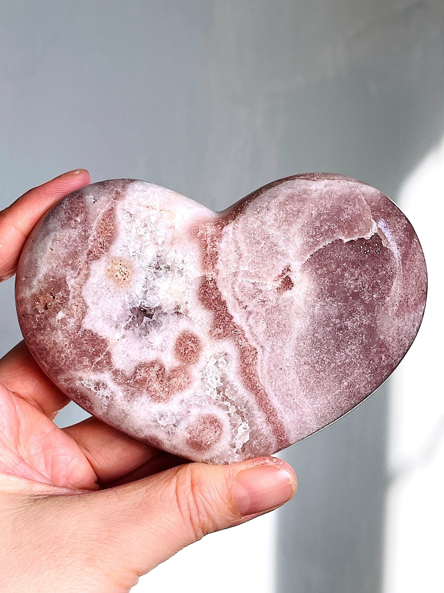 Pink Amethyst Druzy Heart - Million Years Crystal