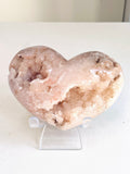 Pink Amethyst Druzy Heart | Natural Crystal from Brazil | 405g - Million Years Crystal