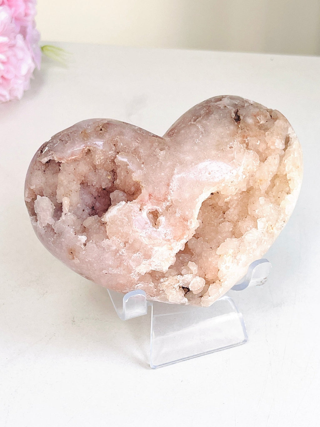 Pink Amethyst Druzy Heart | Natural Crystal from Brazil | 405g - Million Years Crystal