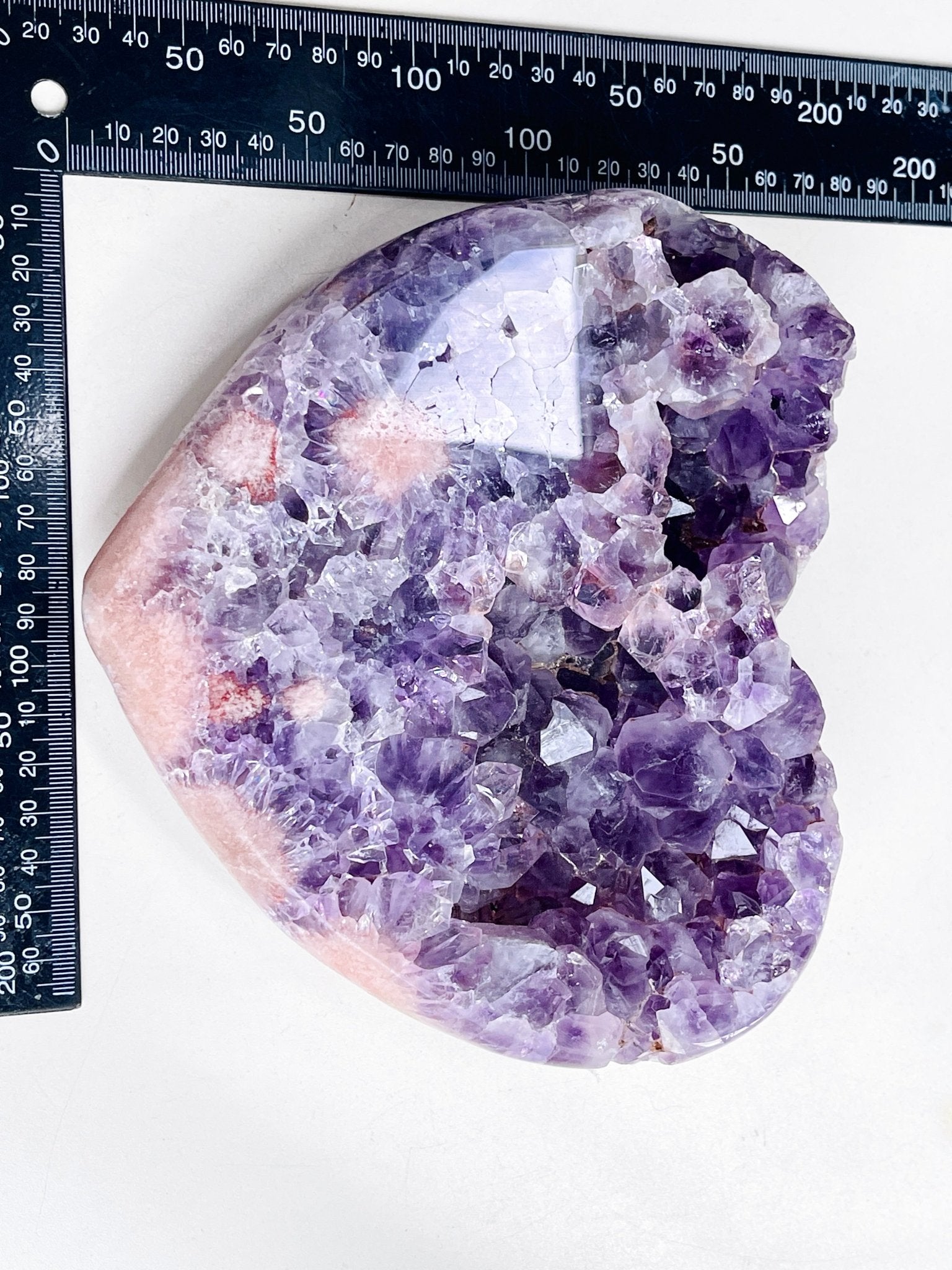 Pink Amethyst Druzy Heart – Natural Healing Crystal for Meditation & Home Decor - Million Years Crystal