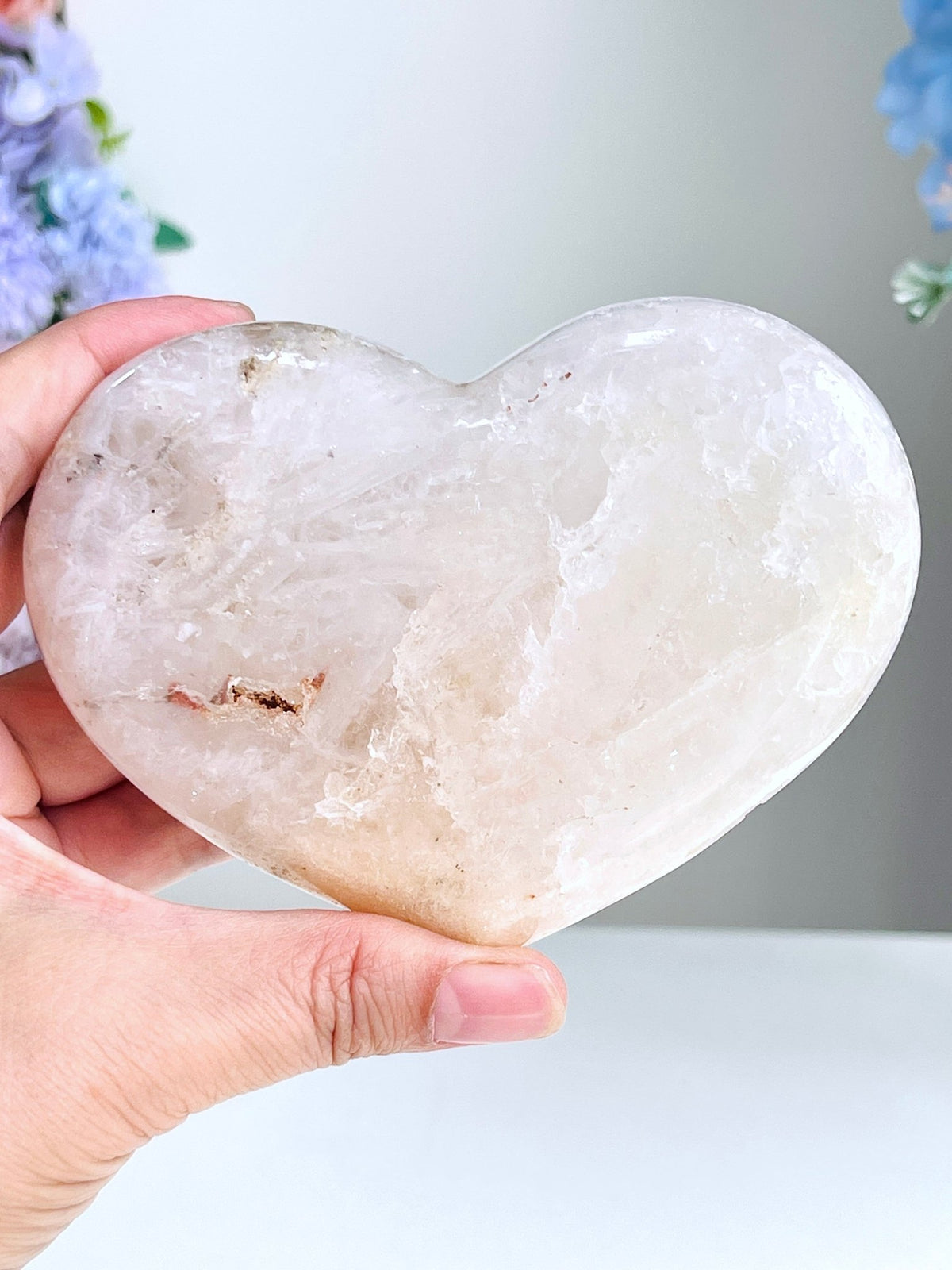 Pink Amethyst Druzy Heart – Natural Healing Crystal, Pink Amethyst Heart for Gift, Meditation, Home Decor B103 - Million Years Crystal