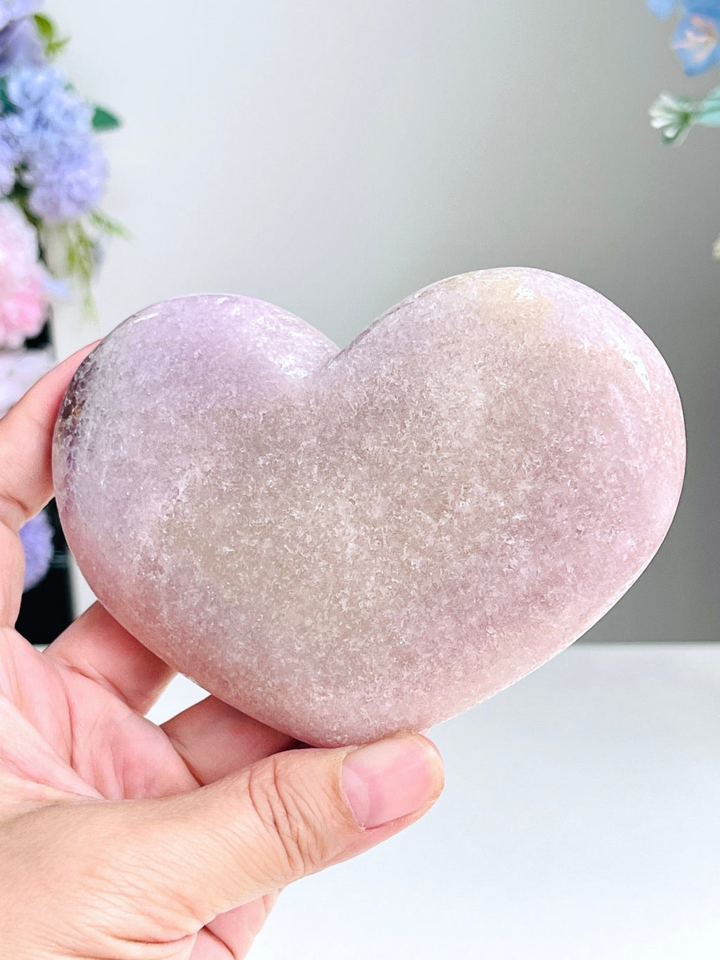 Pink Amethyst Druzy Heart – Natural Healing Crystal, Pink Amethyst Heart for Gift, Meditation, Home Decor B106 - Million Years Crystal