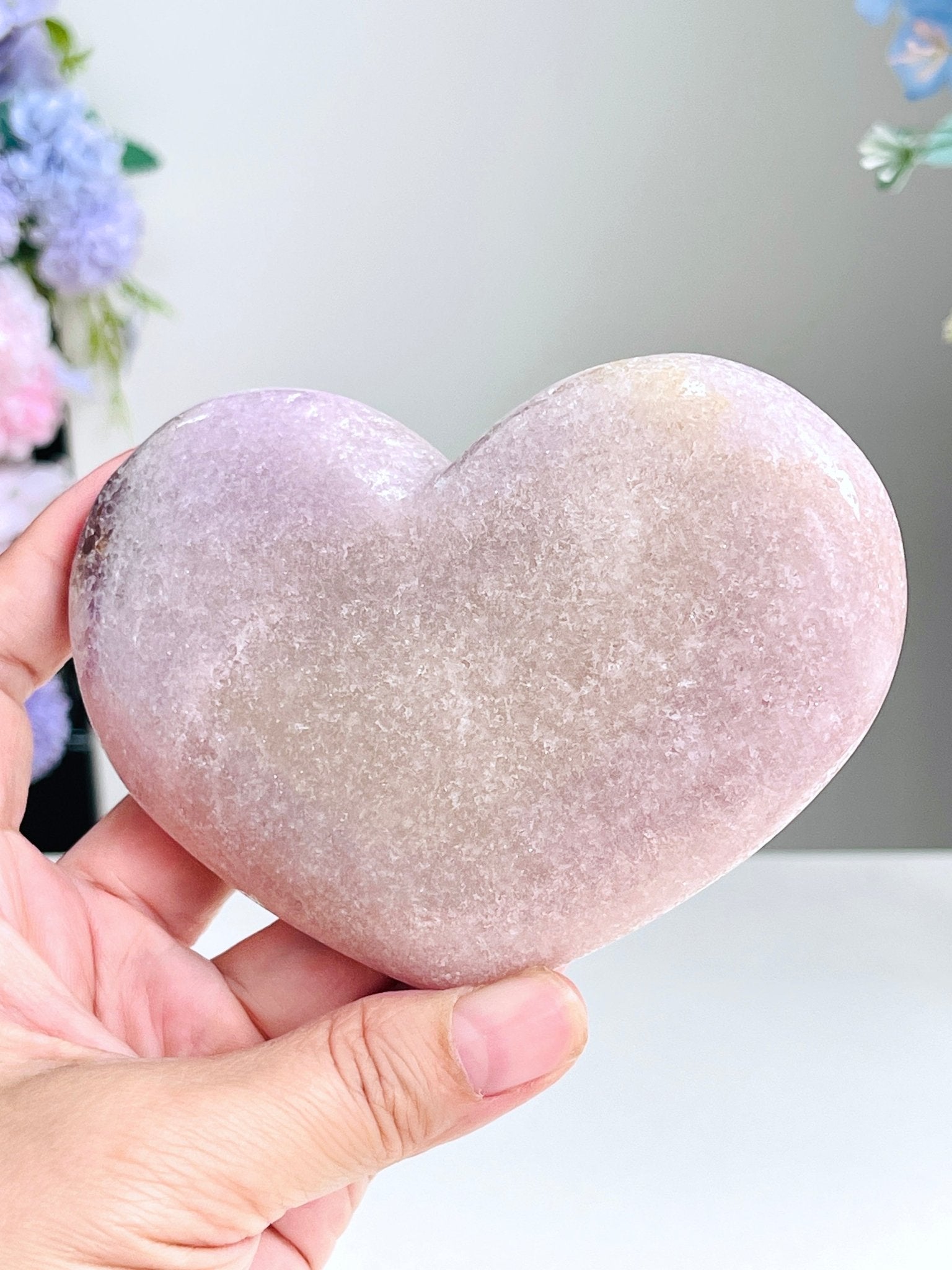 Pink Amethyst Druzy Heart – Natural Healing Crystal, Pink Amethyst Heart for Gift, Meditation, Home Decor B106 - Million Years Crystal