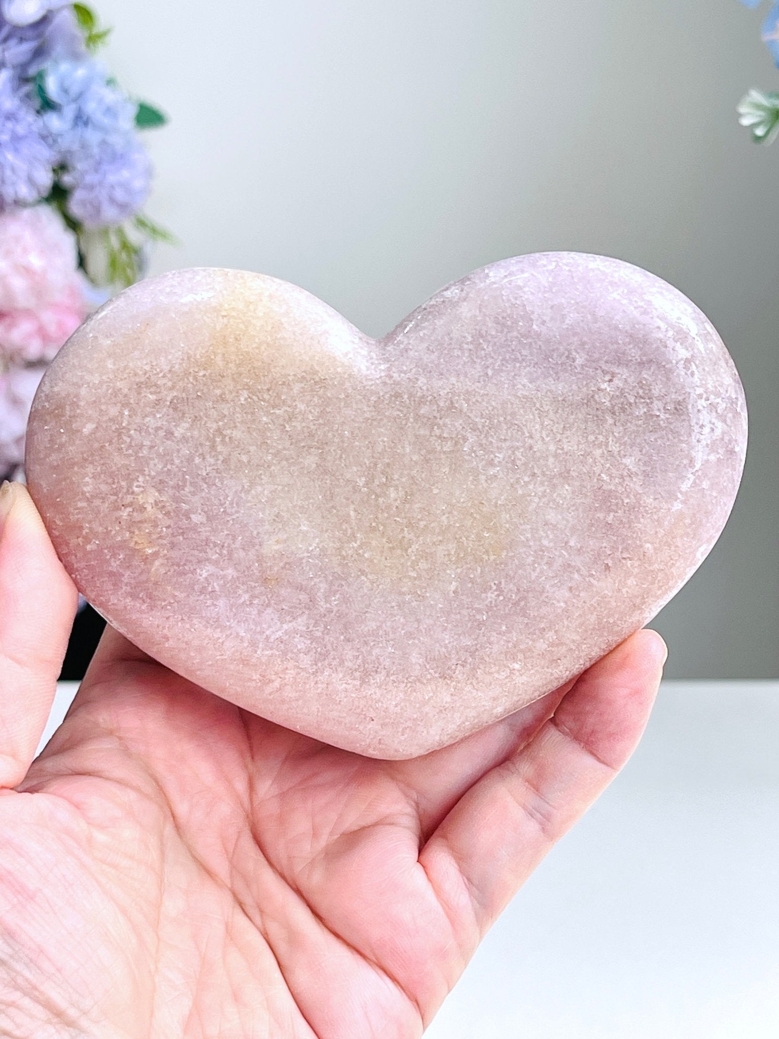 Pink Amethyst Druzy Heart – Natural Healing Crystal, Pink Amethyst Heart for Gift, Meditation, Home Decor B106 - Million Years Crystal