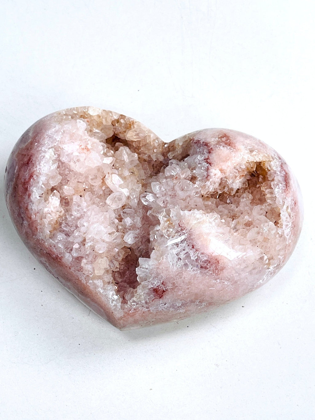 Pink Amethyst Druzy Heart – Natural Healing Crystal, Pink Amethyst Heart for Gift, Meditation, Home Decor B202 - Million Years Crystal