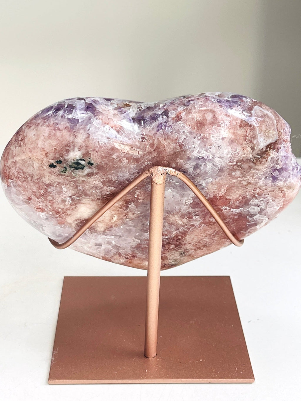 Pink Amethyst Druzy Heart | Rare Brazilian Crystal with Druzy Cavern | 1184g - Million Years Crystal