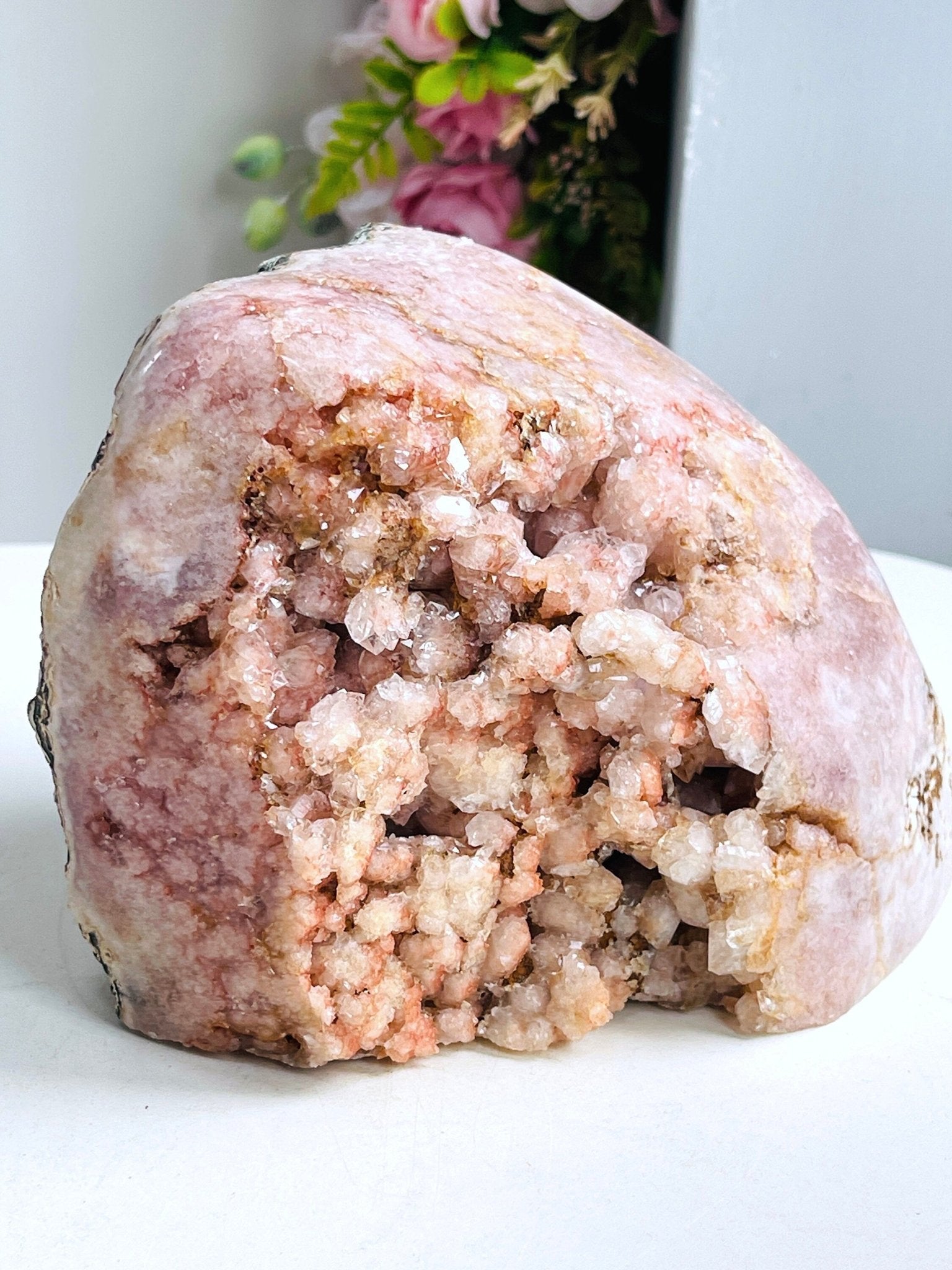 Pink Amethyst Freeform, 2.5kg Super Druzy Pink Amethyst with Amethyst crystal freefrom, amazing Pink Amethyst Freeform - Million Years Crystal