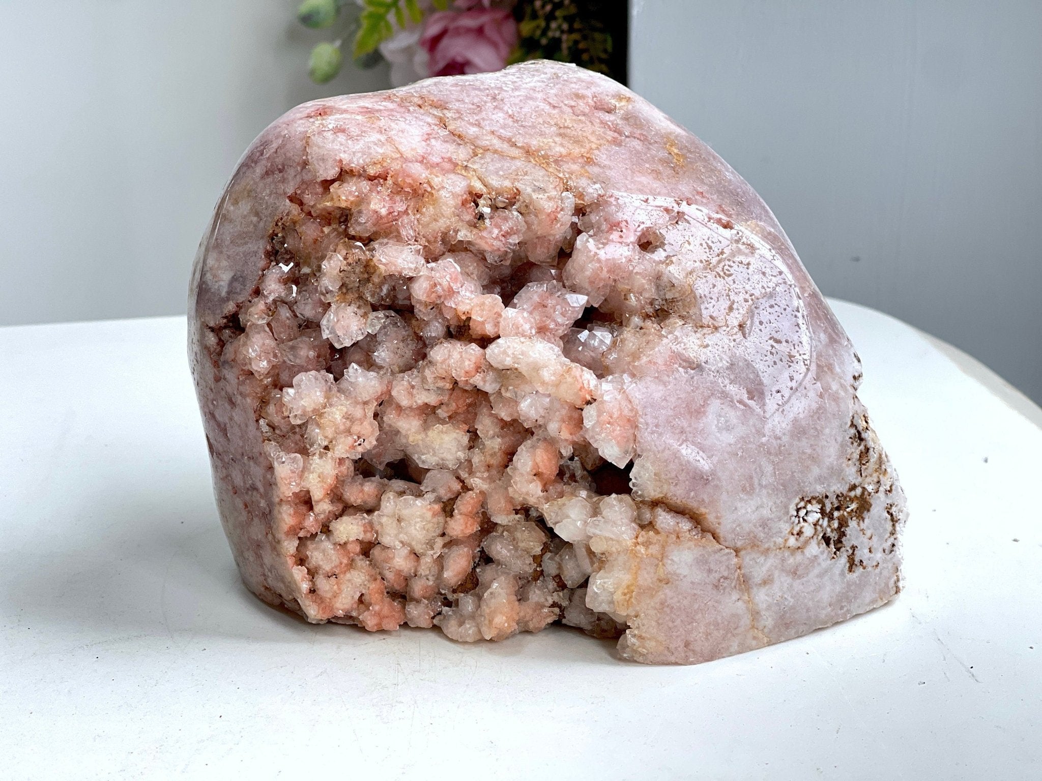 Pink Amethyst Freeform, 2.5kg Super Druzy Pink Amethyst with Amethyst crystal freefrom, amazing Pink Amethyst Freeform - Million Years Crystal