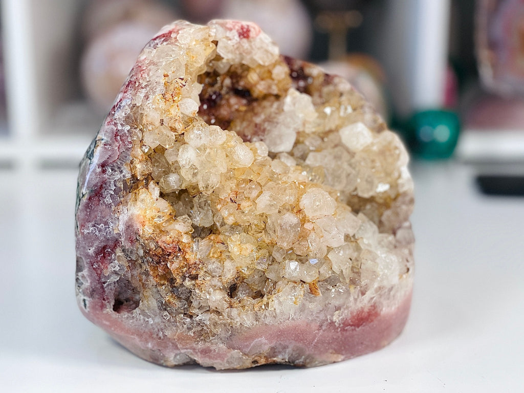 Pink Amethyst Freeform, 3.8kg Large Super Druzy Pink Amethyst Crystal Freeform, Pink Amethyst Cutbase, Crystal Gift, Statement Crystal - Million Years Crystal