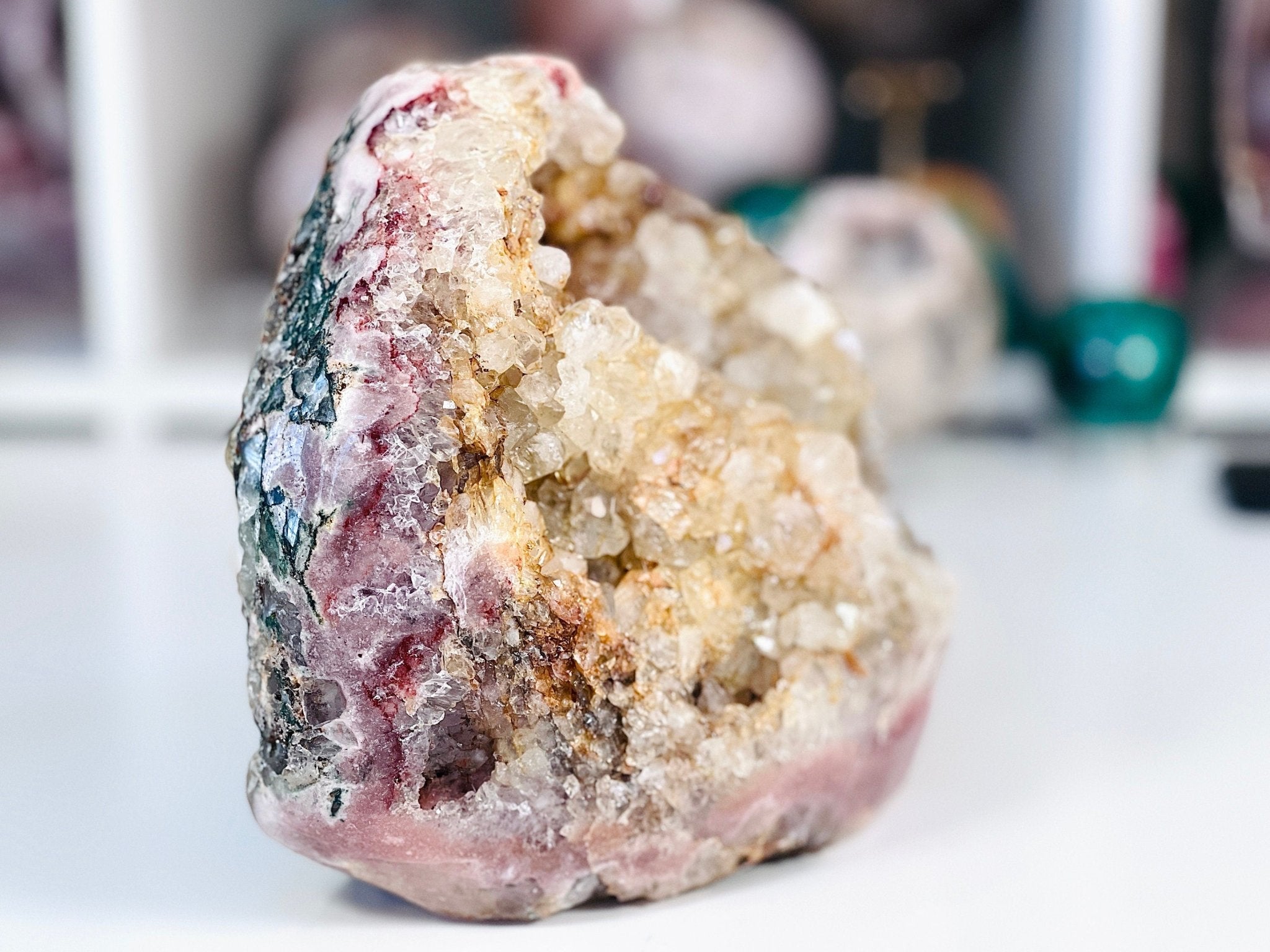 Pink Amethyst Freeform, 3.8kg Large Super Druzy Pink Amethyst Crystal Freeform, Pink Amethyst Cutbase, Crystal Gift, Statement Crystal - Million Years Crystal