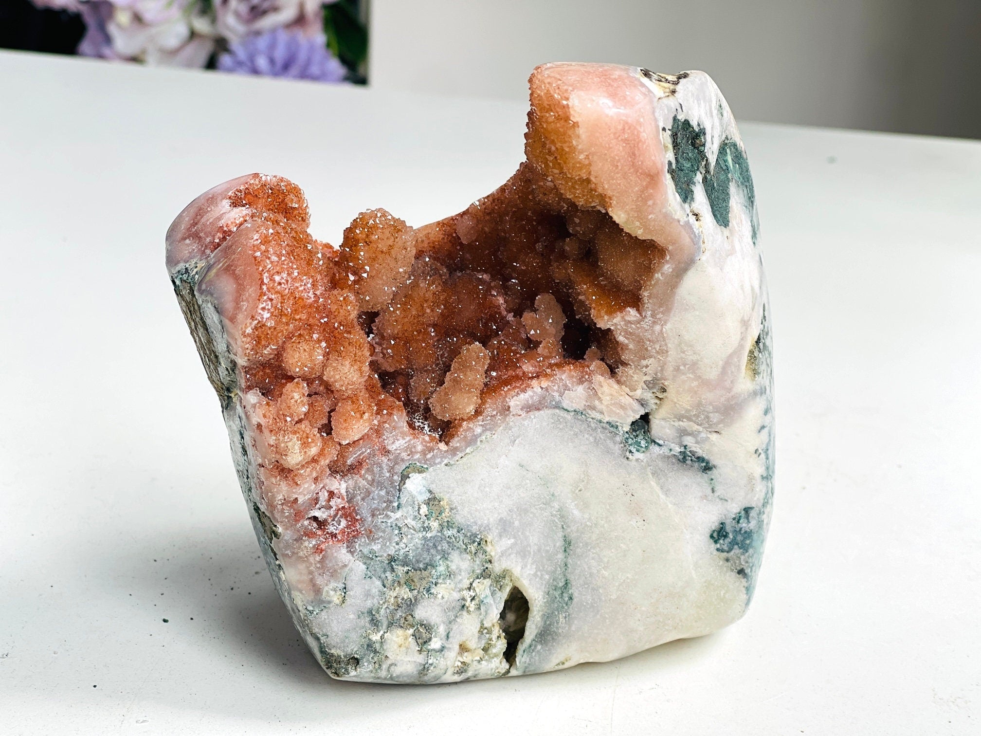 Pink Amethyst Freeform, Super Extra Quality Druzy Pink Amethyst crystal freefrom , amazing Pink Amethyst Freeform, crystal gift - Million Years Crystal