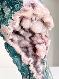 Pink Amethyst Geode Freeform on Stand – Large Statement Crystal - Million Years Crystal