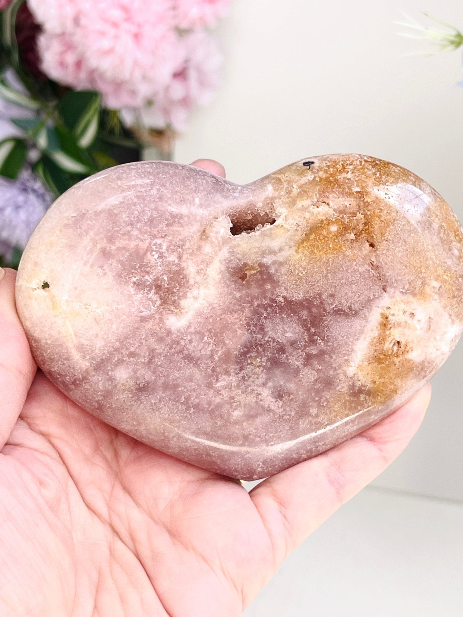 Pink Amethyst Heart - Million Years Crystal