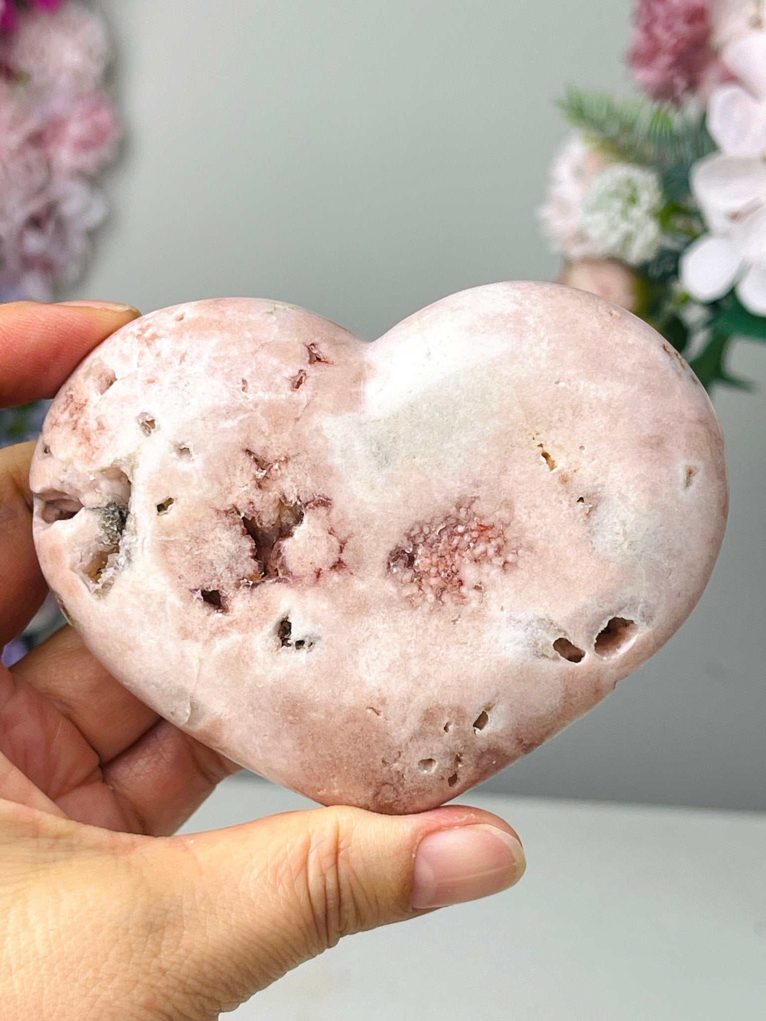 Pink Amethyst Heart, 216g B4 - Million Years Crystal
