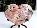 Pink Amethyst Heart, 2.1kg Statement Pink Amethyst Druzy Heart on Metal Stand, Pink Amethyst Crystal Heart, Crystal Heart, Crystal Gift, - Million Years Crystal