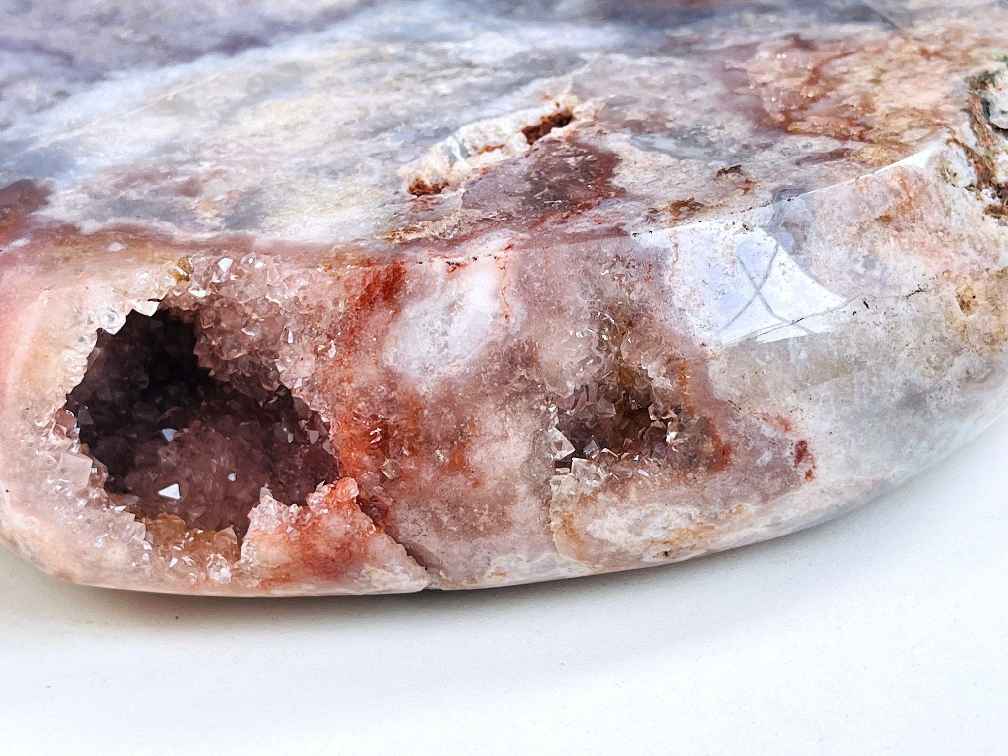 Pink Amethyst Heart, 2.5kg Statement Piece XXL Pink Amethyst Druzy Heart on Metal Stand, Pink Amethyst Crystal Heart, Crystal Gift - Million Years Crystal