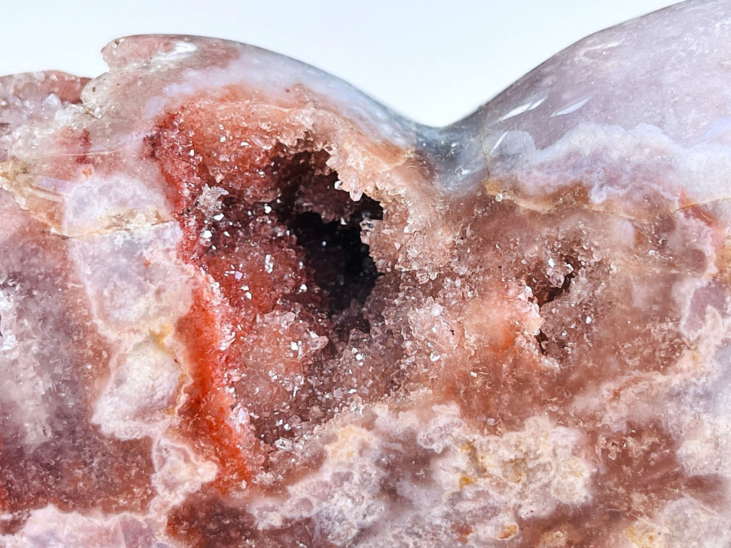 Pink Amethyst Heart, 2.5kg Statement Piece XXL Pink Amethyst Druzy Heart on Metal Stand, Pink Amethyst Crystal Heart, Crystal Gift - Million Years Crystal