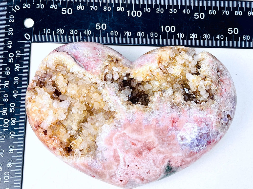 Pink Amethyst Heart, Large 0.9kg Pink Amethyst Crystal Heart, Crystal Heart, Crystal Gift, Healing Crystal - Million Years Crystal