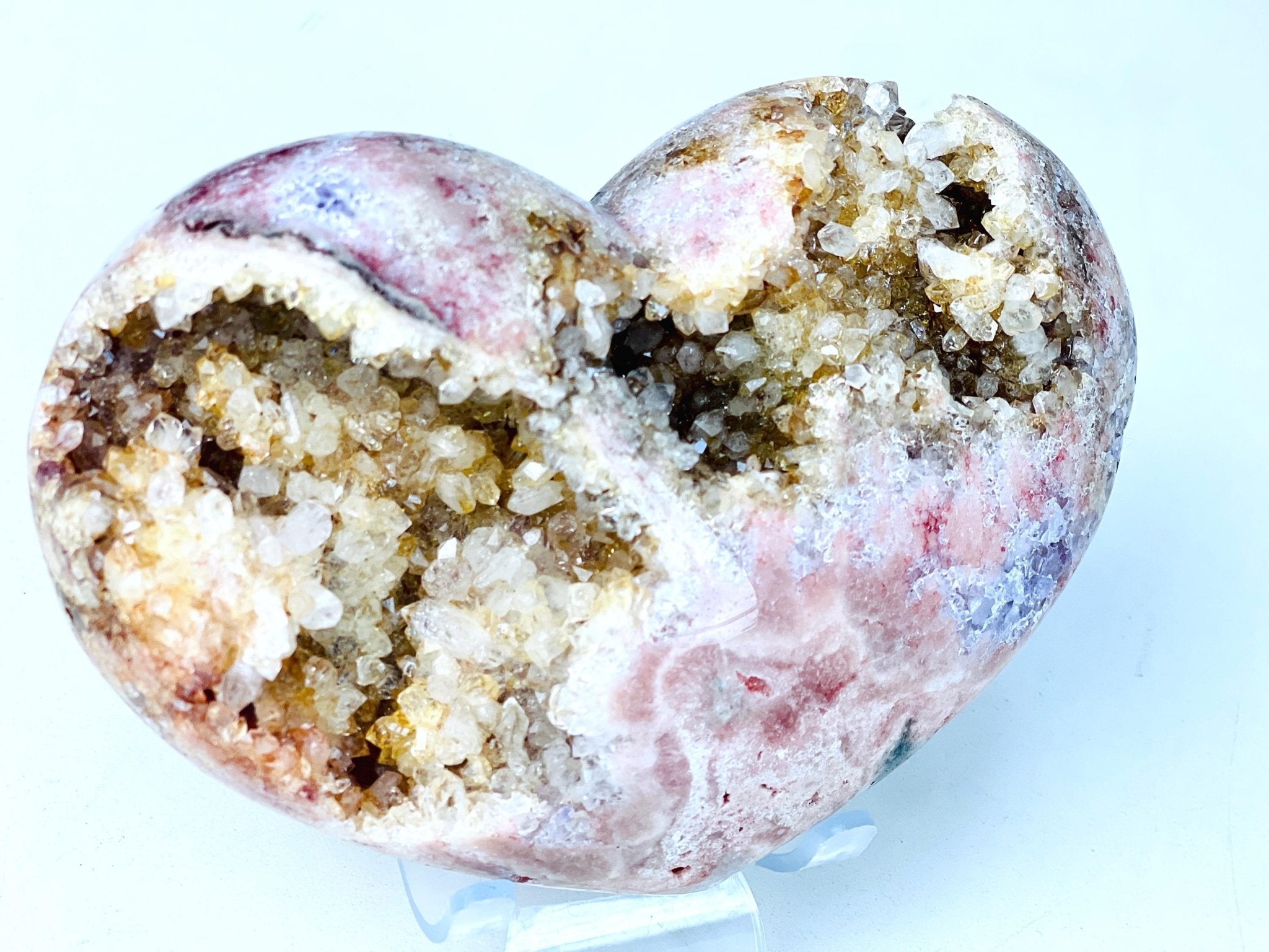 Pink Amethyst Heart, Large 0.9kg Pink Amethyst Crystal Heart, Crystal Heart, Crystal Gift, Healing Crystal - Million Years Crystal