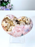 Pink Amethyst Heart, Large 0.9kg Pink Amethyst Crystal Heart, Crystal Heart, Crystal Gift, Healing Crystal - Million Years Crystal