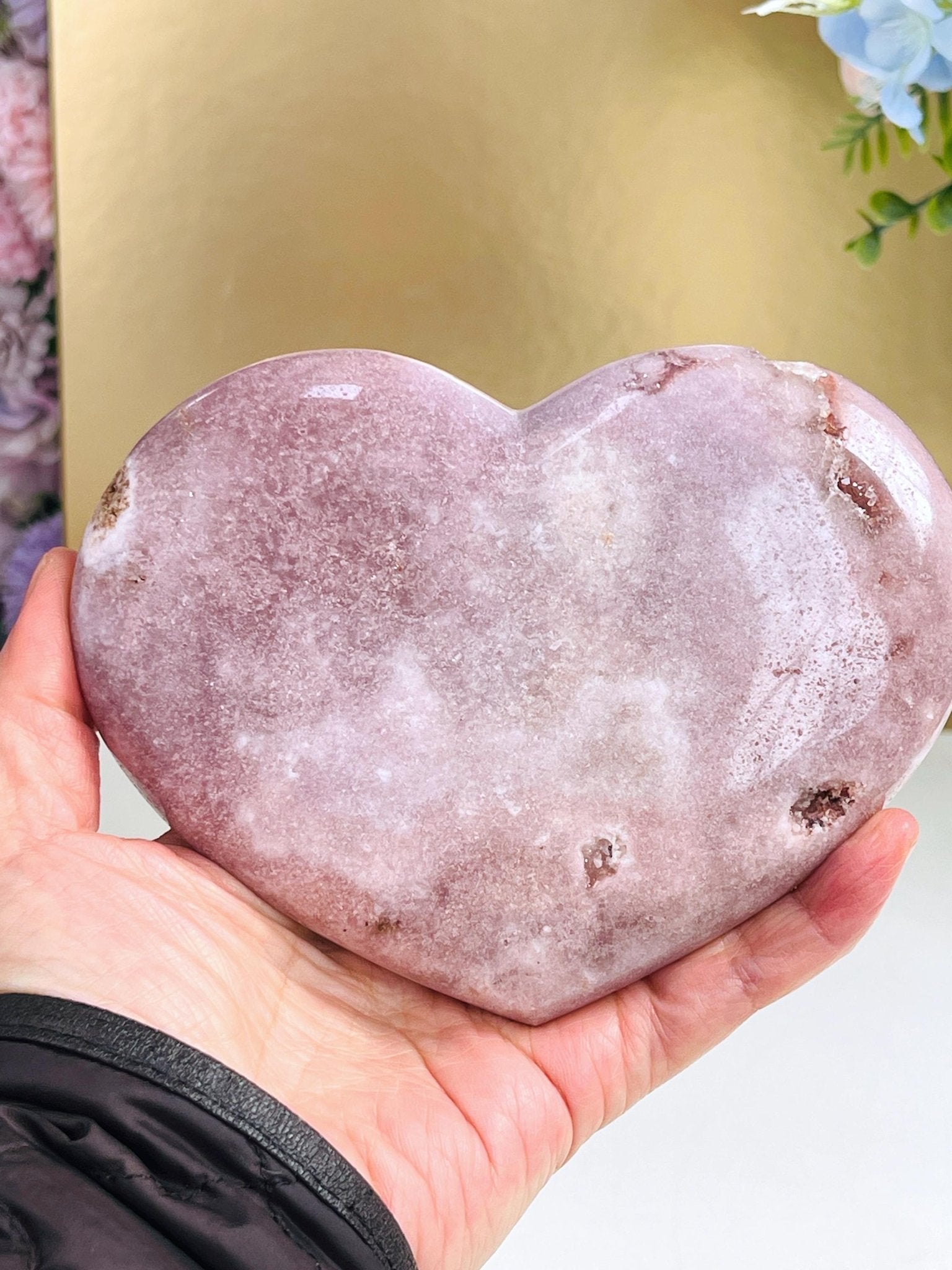 Pink Amethyst Heart, Pink Amethyst Druzy Heart, Pink Amethyst Crystal Heart, Crystal Heart, Crystal Gift, Healing Crystal - Million Years Crystal