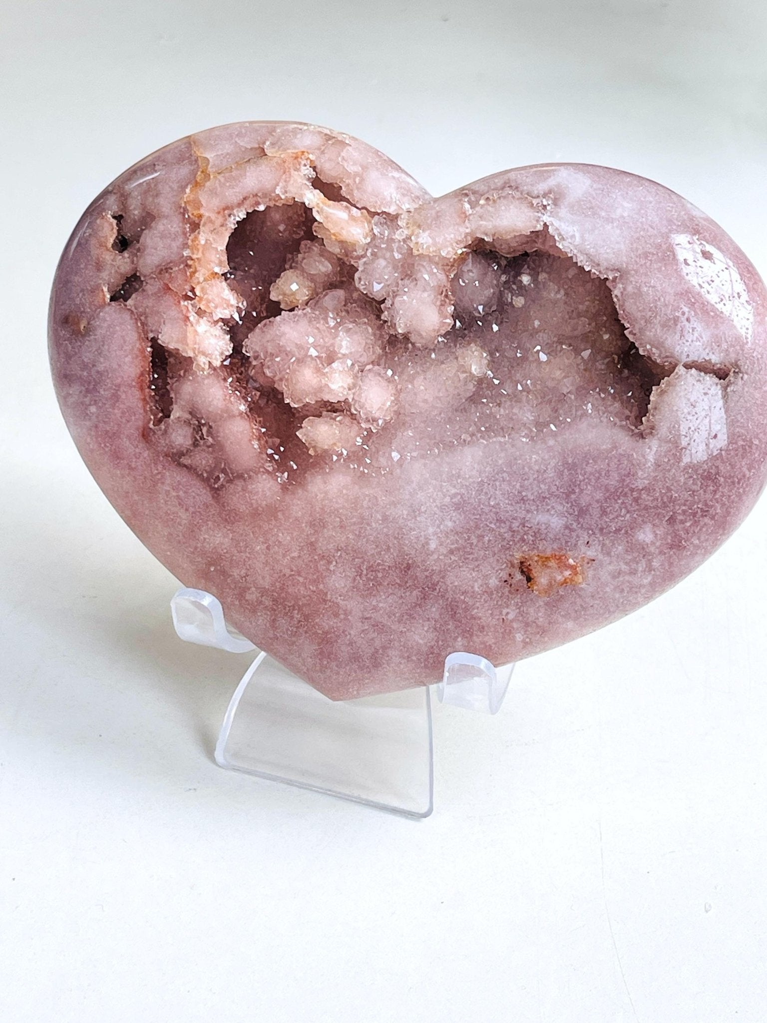 Pink Amethyst Heart, Pink Amethyst Druzy Heart, Pink Amethyst Crystal Heart, Crystal Heart, Crystal Gift, Healing Crystal - Million Years Crystal