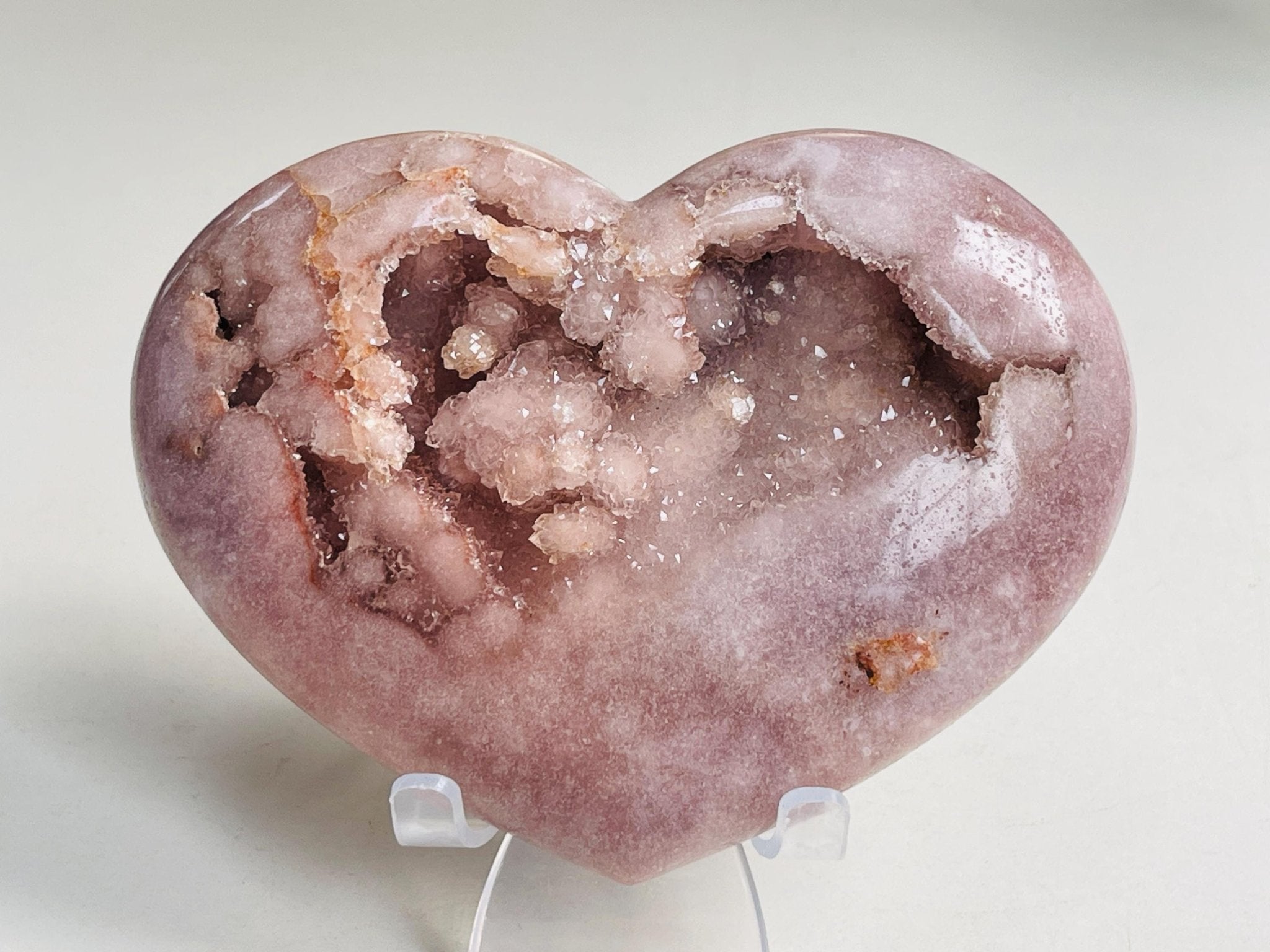 Pink Amethyst Heart, Pink Amethyst Druzy Heart, Pink Amethyst Crystal Heart, Crystal Heart, Crystal Gift, Healing Crystal - Million Years Crystal