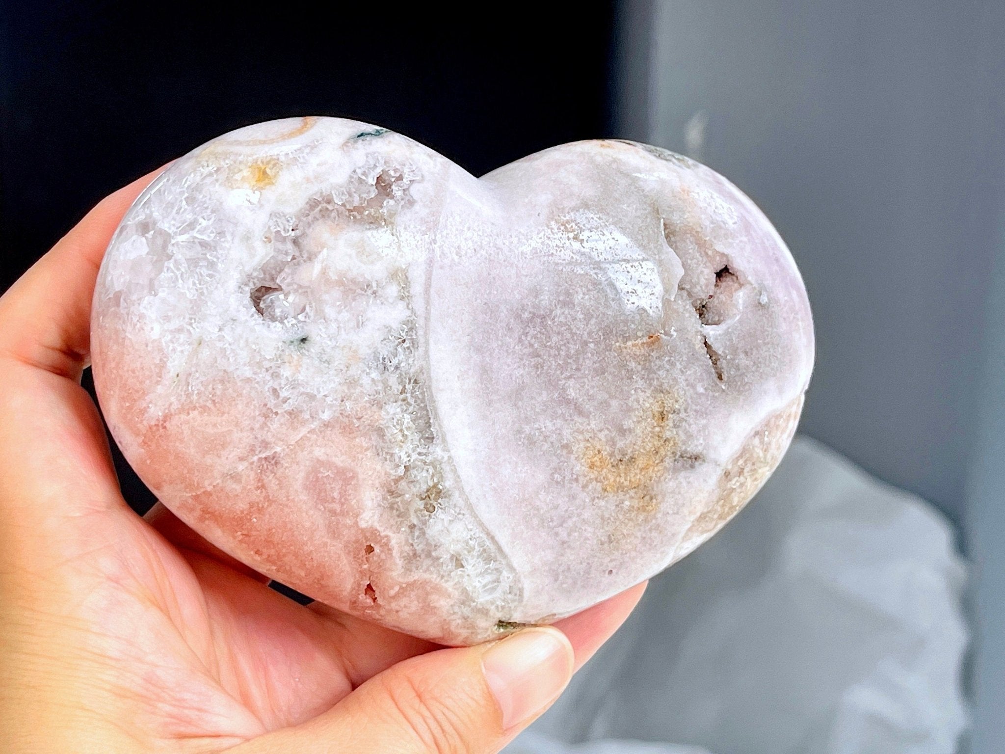 Pink Amethyst Heart, Premium Quality Pink Amethyst Druzy Heart, Pink Amethyst Crystal Heart, Crystal Heart, Crystal Gift, Healing Crystal - Million Years Crystal