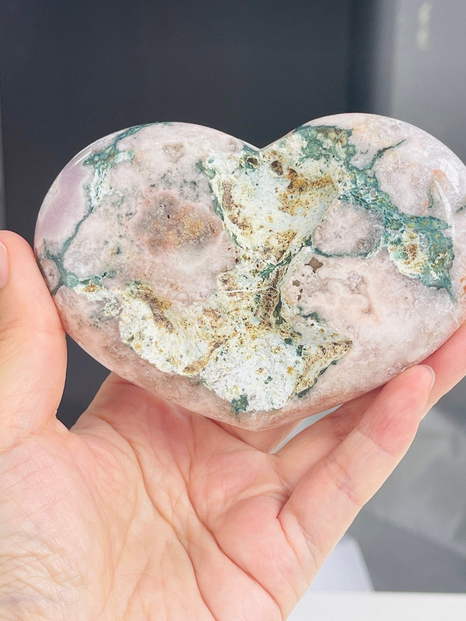 Pink Amethyst Heart, Premium Quality Pink Amethyst Druzy Heart, Pink Amethyst Crystal Heart, Crystal Heart, Crystal Gift, Healing Crystal - Million Years Crystal