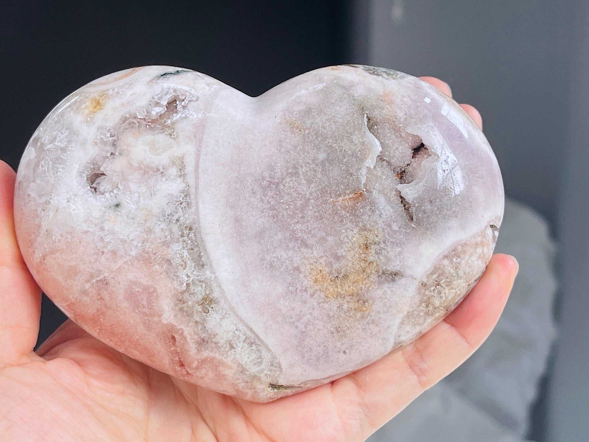 Pink Amethyst Heart, Premium Quality Pink Amethyst Druzy Heart, Pink Amethyst Crystal Heart, Crystal Heart, Crystal Gift, Healing Crystal - Million Years Crystal
