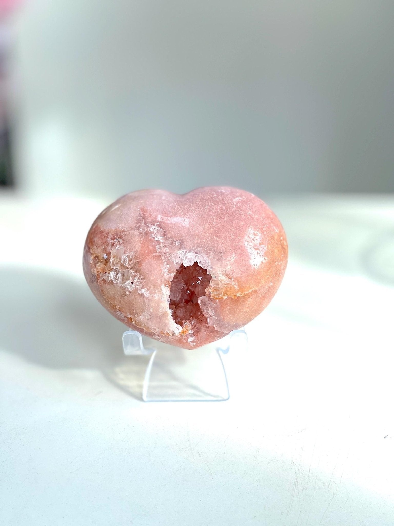 Pink Amethyst Heart, Super Extra Quality Pink Amethyst Druzy Heart, Crystal Heart, Crystal Heart, Crystal Gift, Healing Crystal - Million Years Crystal