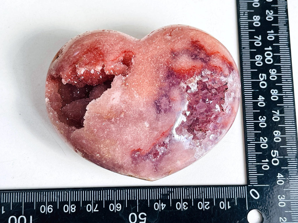 Pink Amethyst Heart, Super Extra Quality Pink Amethyst Druzy Heart, Crystal Heart, Crystal Heart, Crystal Gift, Healing Crystal - Million Years Crystal