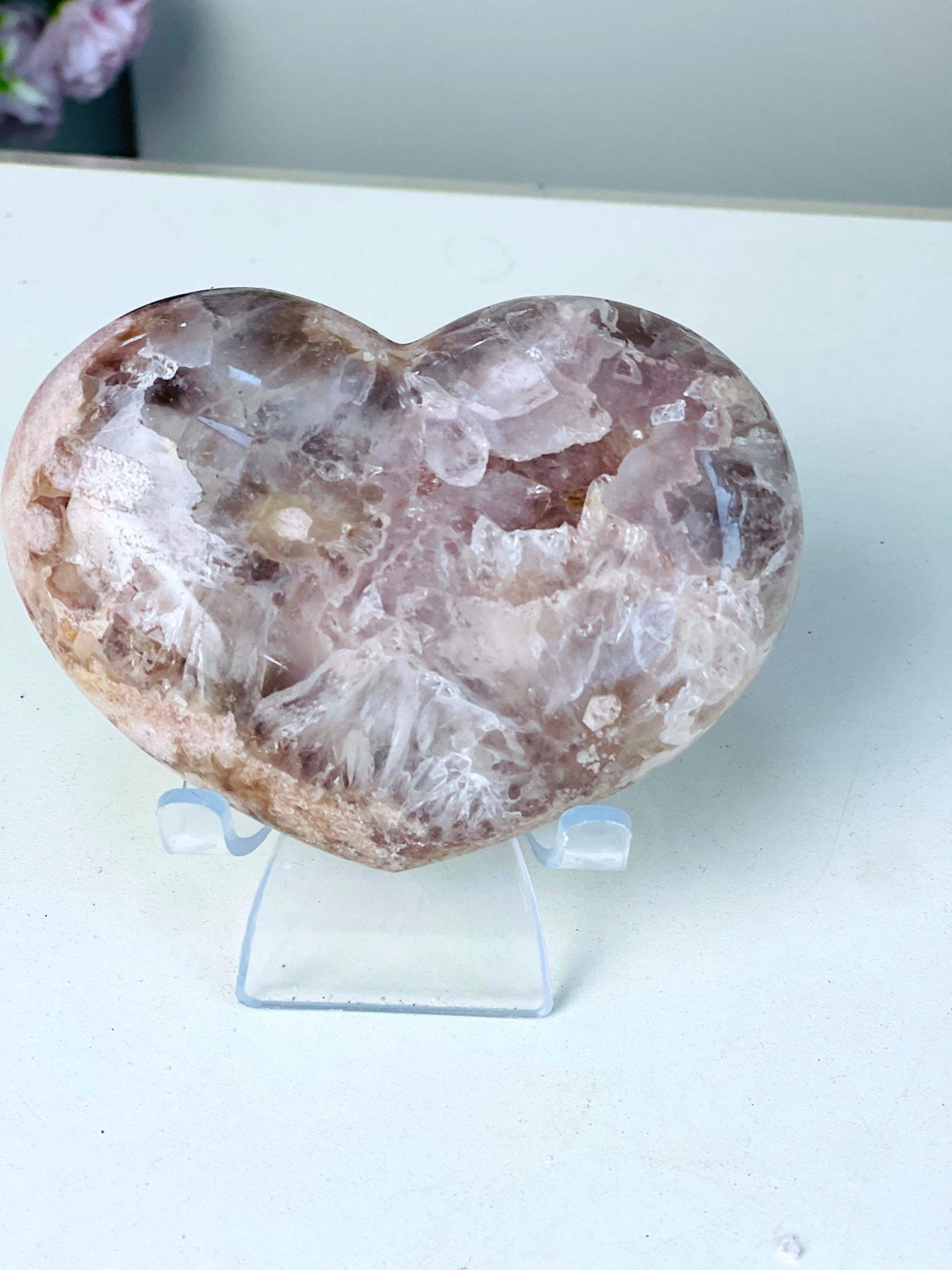 Pink Amethyst, High Quality Pink Amethyst Heart, Pink Amethyst Crystal Heart, Crystal Heart, Crystal Gift, Healing Crystal - Million Years Crystal